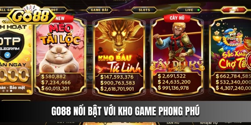 Nổi bật với kho game phong phú