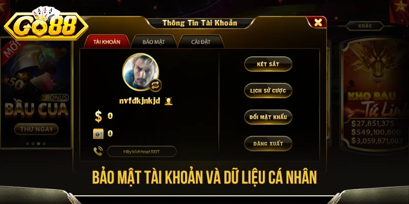 Thông tin tài khoản cần được bảo vệ